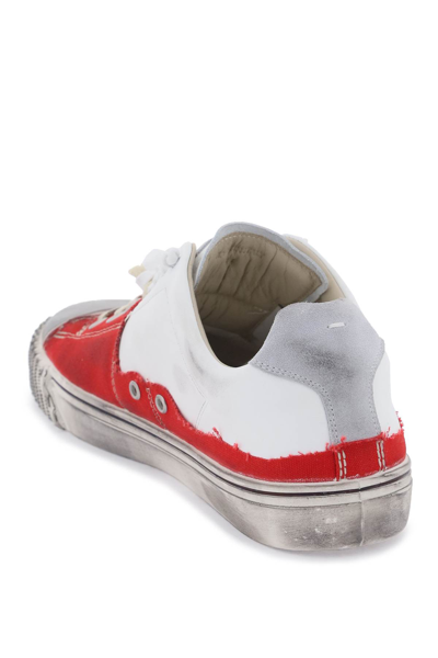 Shop Maison Margiela New Evolution Sneakers In Red White (white)