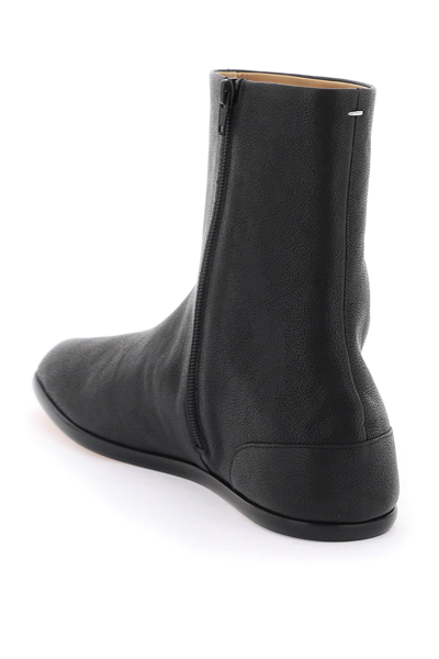 Shop Maison Margiela Tabi Flat Ankle Boots In Black (black)