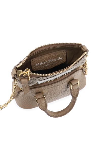 Shop Maison Margiela Grained Leather 5ac Micro Bag In Biche (beige)