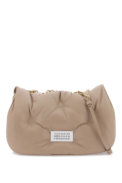 Shop Maison Margiela Glam Slam Chain Bag In Biche (beige)