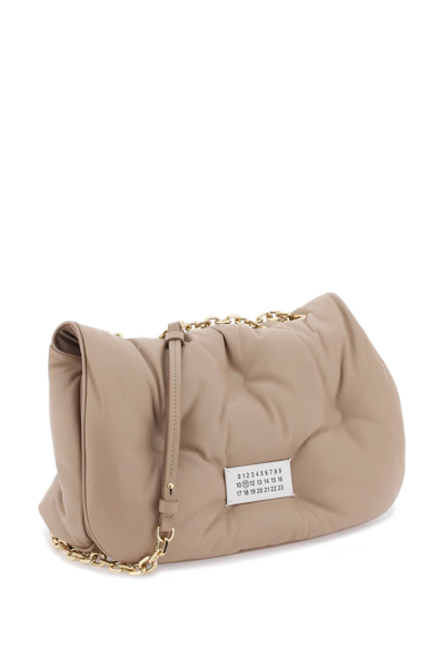 Shop Maison Margiela Glam Slam Chain Bag In Biche (beige)