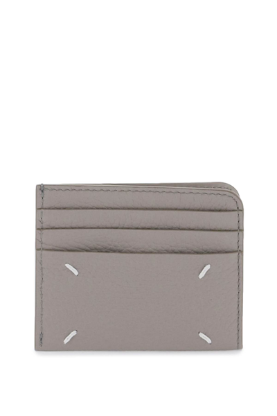 Shop Maison Margiela Leather Cardholder In Smoke (grey)