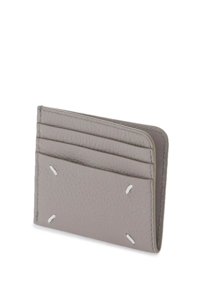 Shop Maison Margiela Leather Cardholder In Smoke (grey)