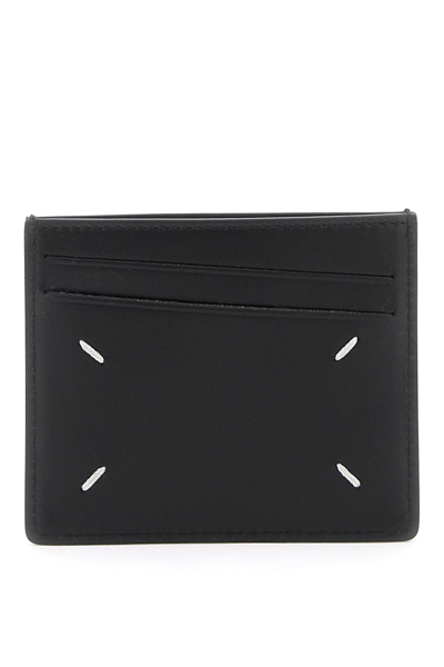 Shop Maison Margiela Leather Cardholder In Black (black)