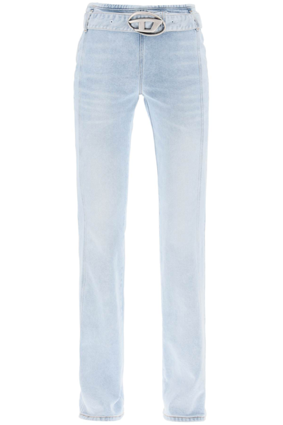 Shop Diesel D-ebbybelt Flared Jeans In Denim (light Blue)