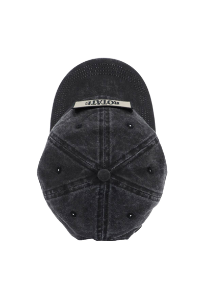 Shop Rotate Birger Christensen Baseball Cap With Logo Patch In Black (black)