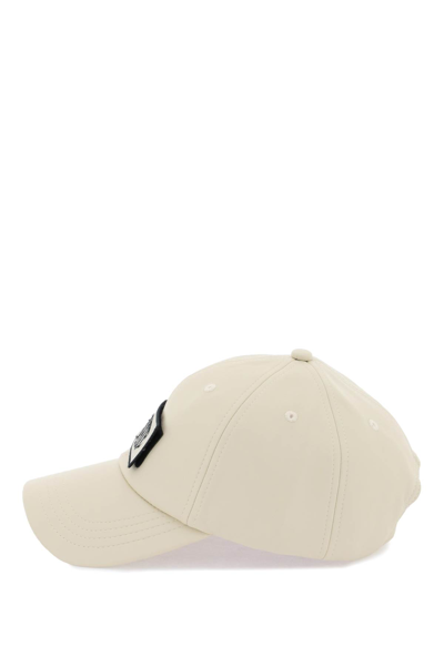 Shop Rotate Birger Christensen Baseball Cap With Logo Patch In Oyster Gray (beige)
