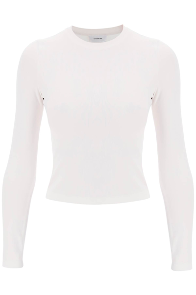 Shop Wardrobe.nyc Long-sleeved T-shirt In White (white)