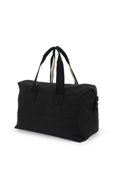 Shop Hugo Boss Rubberized Logo Duffle Bag In Black (black)