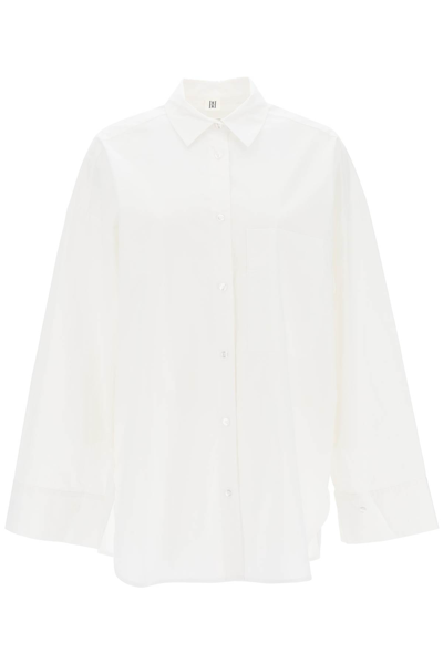 Shop By Malene Birger Derris Flared Skirt In Organic Poplin In Pure White (white)