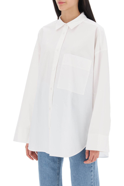 Shop By Malene Birger Derris Flared Skirt In Organic Poplin In Pure White (white)