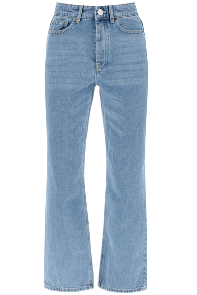 Shop By Malene Birger Milium Cropped Jeans In Organic Denim In Denim Blue (light Blue)