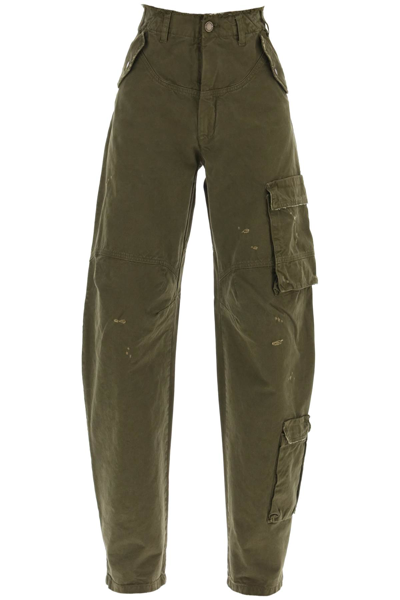 Shop Darkpark Rosalind Cargo Pants In Military Green (green)