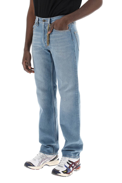 Shop Darkpark Larry Straight Cut Jeans In Full Blue (light Blue)