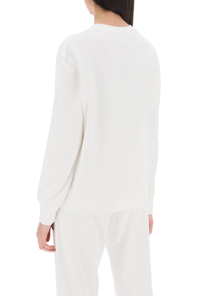 Shop Autry Sweatshirt With Maxi Logo Print In White (white)