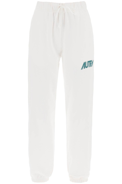 Shop Autry Joggers With Logo Print In White (white)