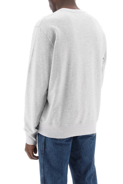 Shop Autry Sweatshirt With Logo Label In Melange (grey)