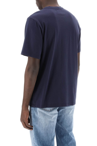 Shop Autry T-shirt With Maxi Logo Print In Blue (blue)