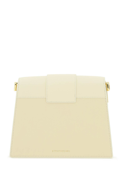 Shop Strathberry Crescent Box Bag In Vanilla Diamond (white)
