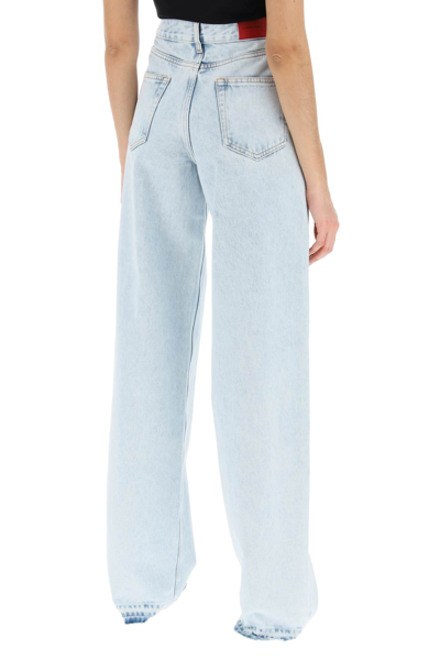 Shop Alessandra Rich Jeans With Studs In Light Blue (light Blue)