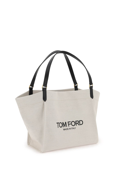 Shop Tom Ford Amalfi Tote Bag In Rope Black (black)