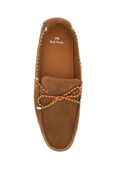 Shop Ps By Paul Smith Springfield Suede Loafers In Tan (brown)
