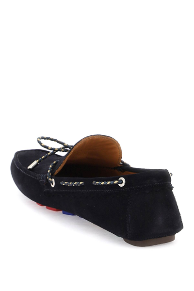 Shop Ps By Paul Smith Springfield Suede Loafers In Very Dark Navy (blue)