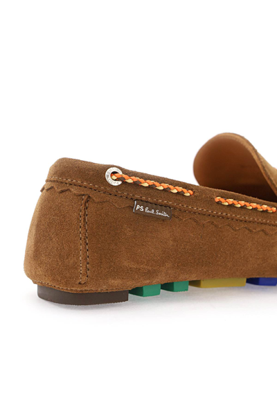 Shop Ps By Paul Smith Springfield Suede Loafers In Tan (brown)