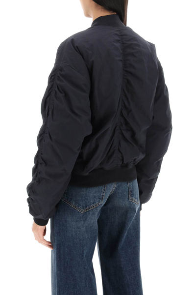 Shop Marant Etoile Bessime Oversized Bomber Jacket In Faded Black (blue)