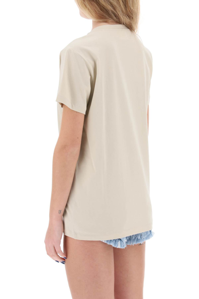 Shop Marant Etoile Aby Regular Fit T-shirt In Beige (beige)