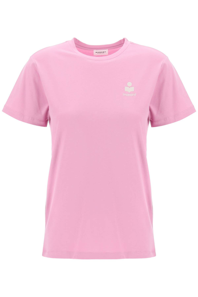 Shop Marant Etoile Aby Regular Fit T-shirt In Candy Pink (pink)