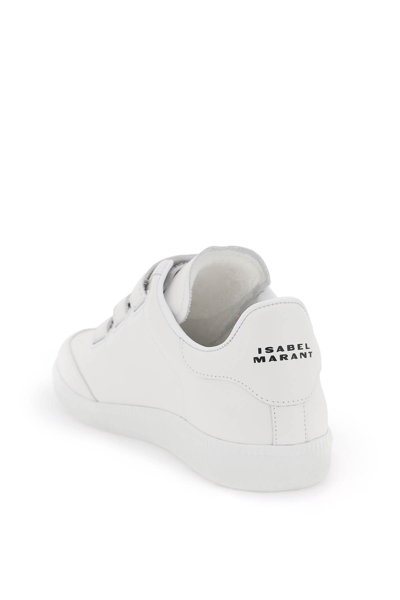 Shop Marant Etoile Beth Leather Sneakers In White Silver (white)