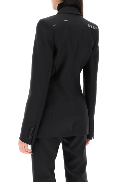 Shop Off-white Corporate Shaped Jacket In Black White (black)