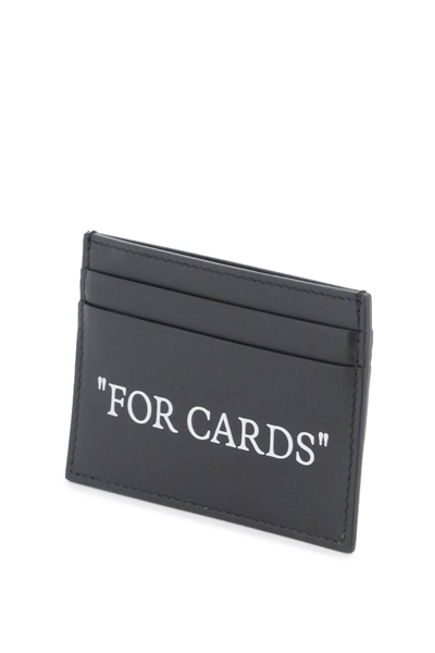 Shop Off-white Bookish Card Holder With Lettering In Black White (black)