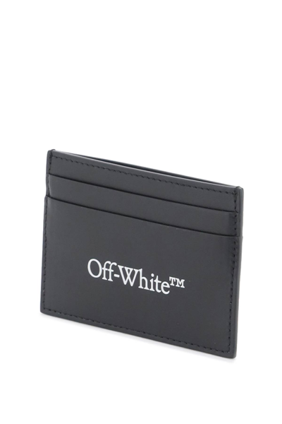 Shop Off-white Bookish Logo Card Holder In Black White (black)