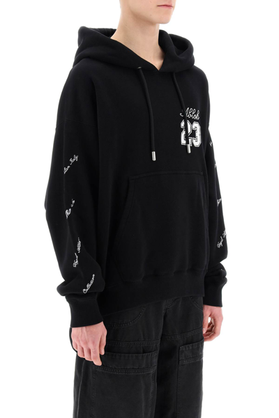 Shop Off-white Skate Hoodie With 23 Logo In Black White (black)