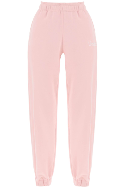 Shop Versace 1978 Re-edition Joggers In Pink White (pink)
