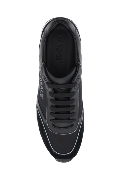 Shop Versace Milano Sneakers In Black (black)
