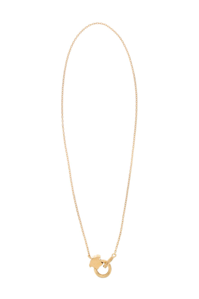Shop Versace Medusa Necklace In  Gold (gold)