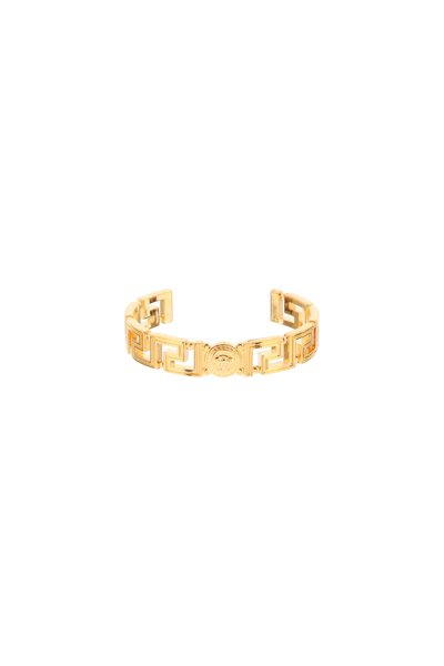 Shop Versace Medusa Greca Bracelet In  Gold (gold)