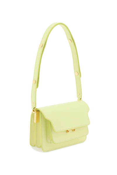 Shop Marni Mini Trunk Bag In Vanilla (yellow)