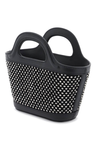 Shop Marni Tropicalia Micro Bag With Rhinestones In Black (black)