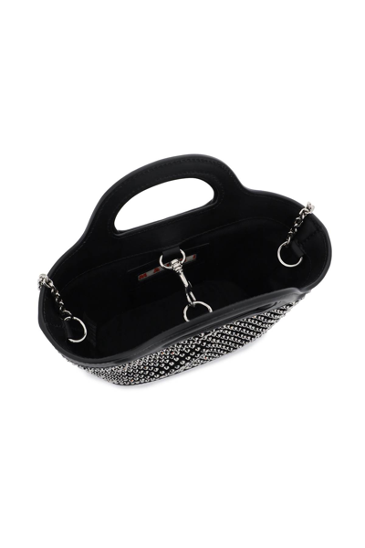 Shop Marni Tropicalia Micro Bag With Rhinestones In Black (black)