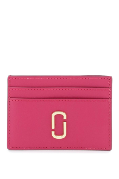 Shop Marc Jacobs The J Marc Card Case In Lipstick Pink (fuchsia)
