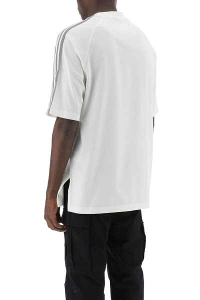 Shop Y-3 3-stripes Crew-neck T-shirt In Owhite (white)