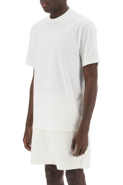 Shop Y-3 T-shirt With Tonal Logo In Owhite (white)