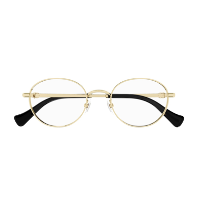 Shop Gucci Gg1608ok Linea Gg Logo Glasses In Oro