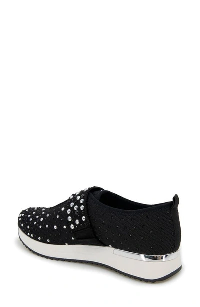 Shop Reaction Kenneth Cole Cameron Crystal Mary Jane Sneaker In Black Micro
