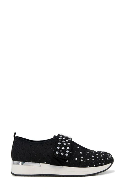 Shop Reaction Kenneth Cole Cameron Crystal Mary Jane Sneaker In Black Micro