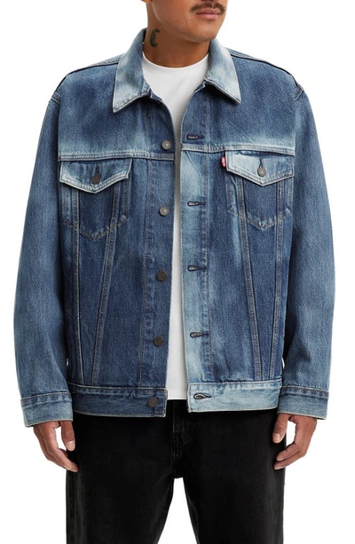 Shop Levi's Relaxed Fit Denim Trucker Jacket In Real Love